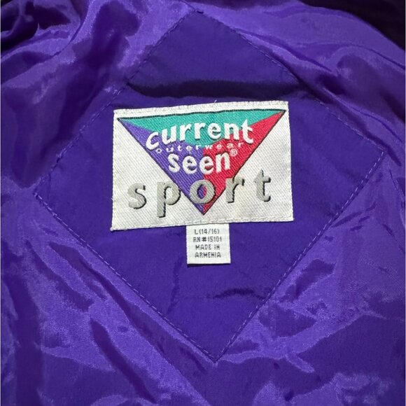 Vintage Current Seen Sport Purple Windbreaker Jacket - Picture 3 of 4